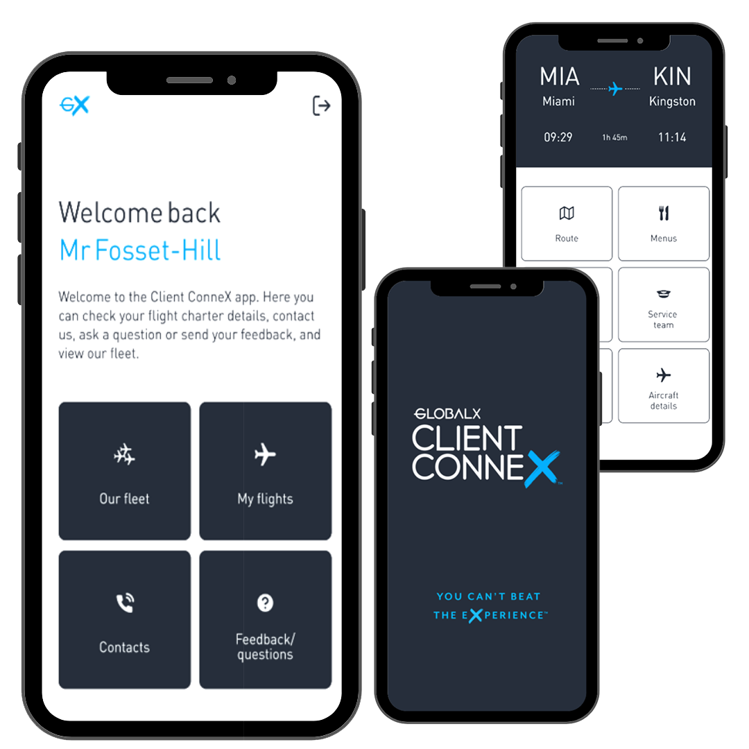 image of connex app shown on iphone